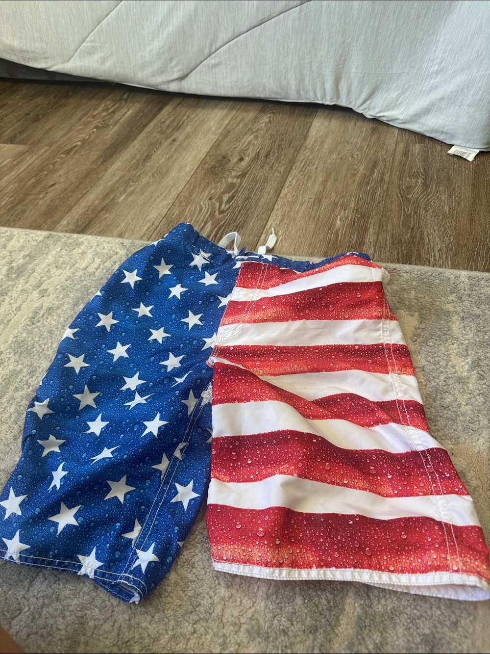 Old Navy Kids Star & Stripe Swim Shorts - Red, White & Blue